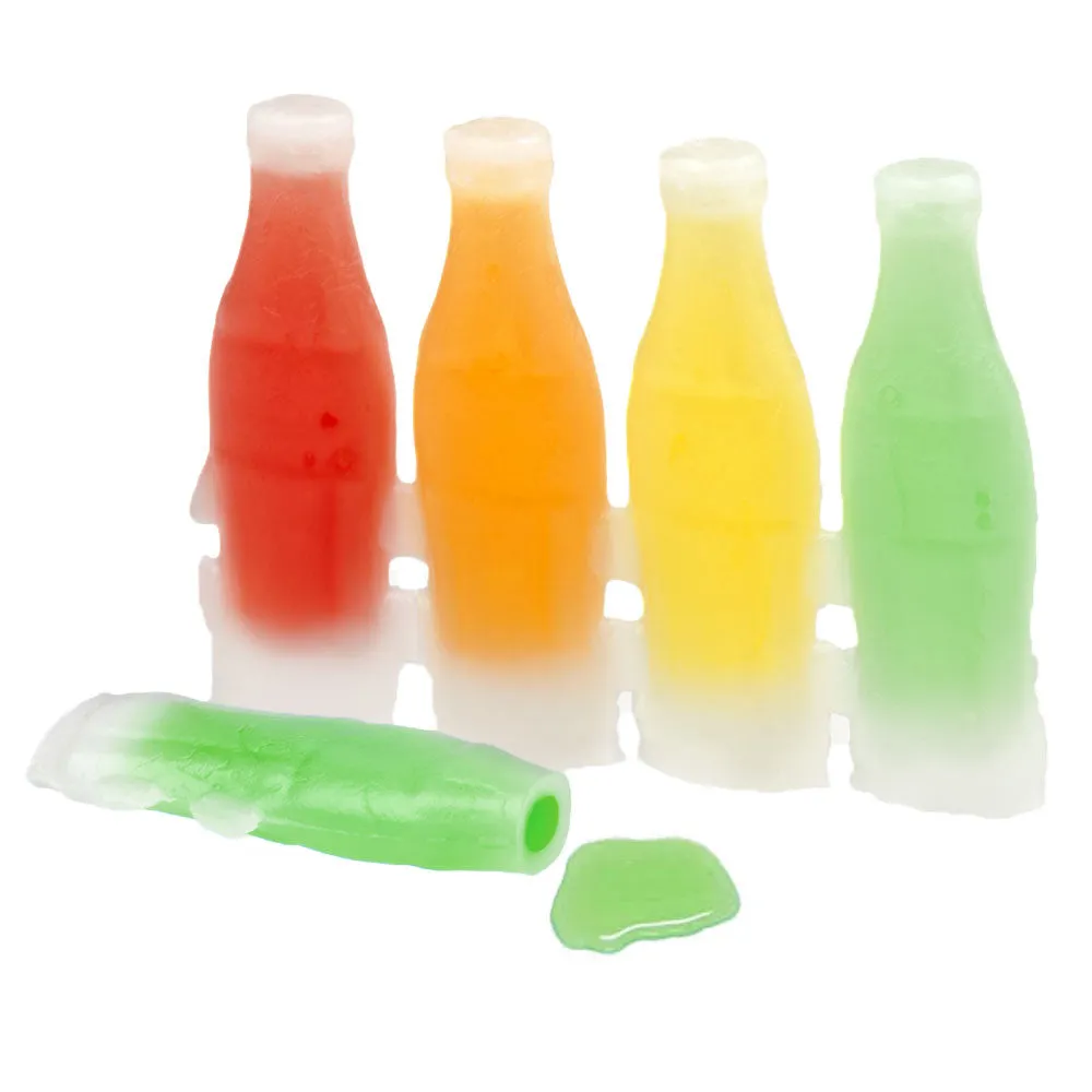 4 Nik-L-Nip Mini Drinks 1.39oz Wax Bottles Candy Drink Cherry Orange Lemon Lime