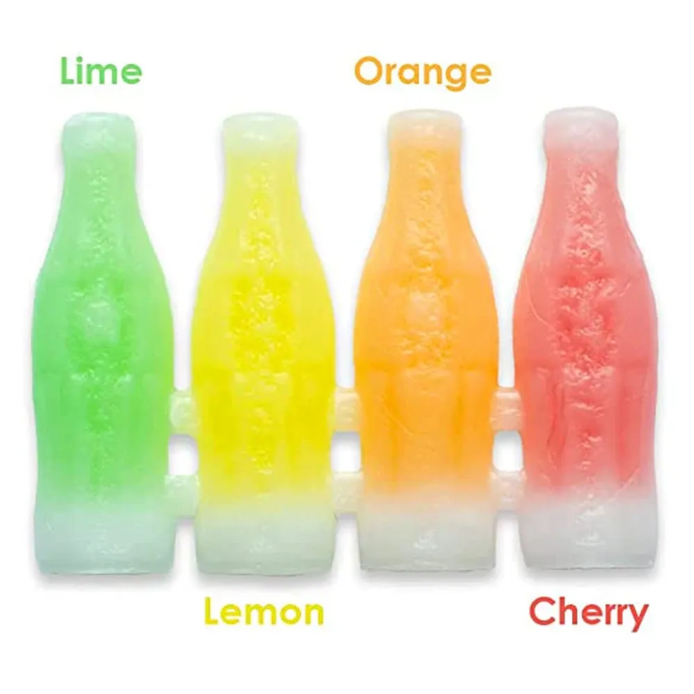 4 Nik-L-Nip Mini Drinks 1.39oz Wax Bottles Candy Drink Cherry Orange Lemon Lime