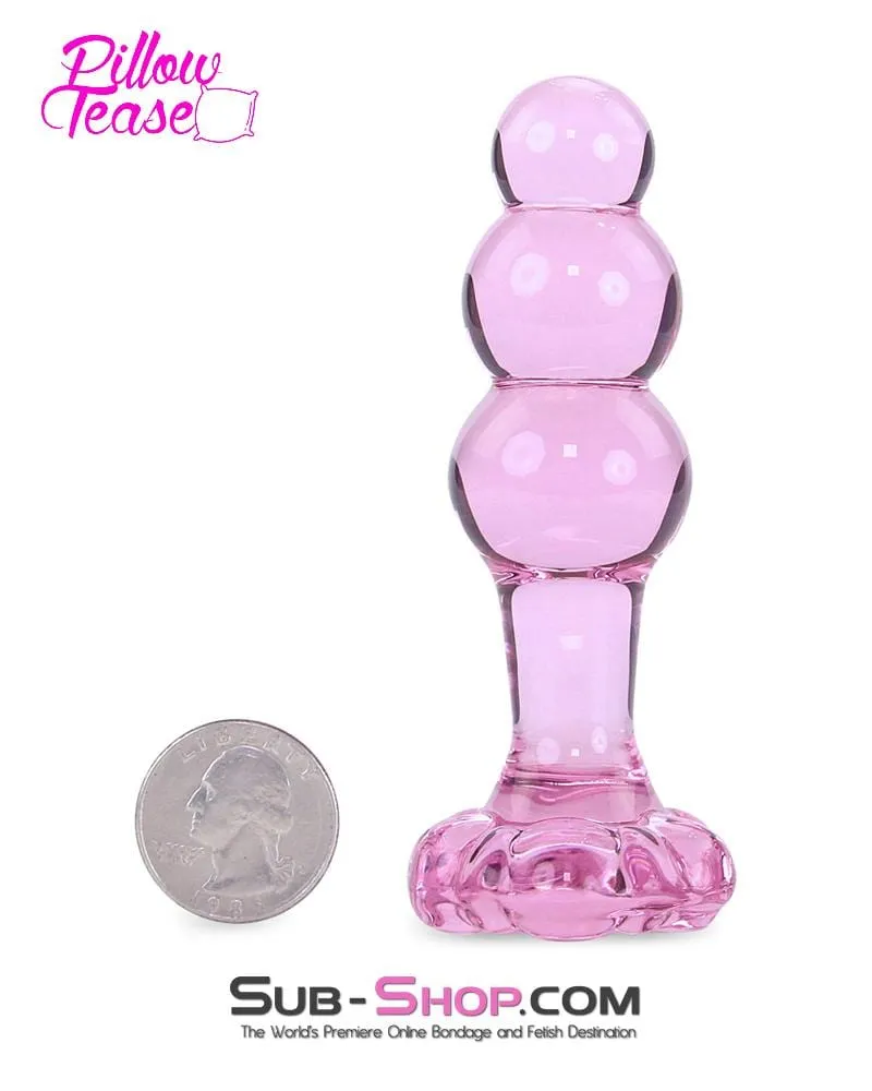 Limited Edition: Pink Glass Flower Anal Plug - Final Closeout Sale!