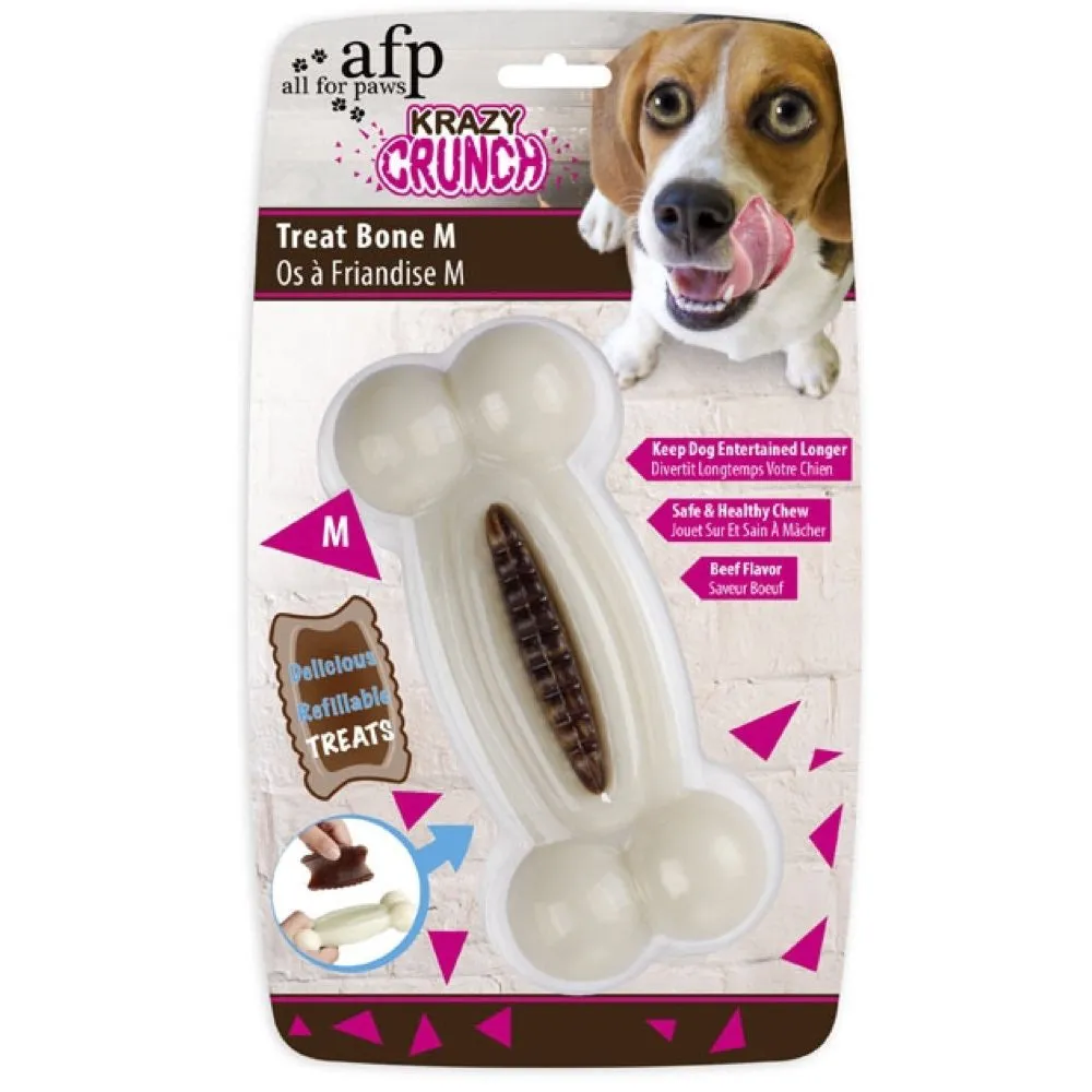 All For Paws Krazy Crunch Treat Bone Dog Toy