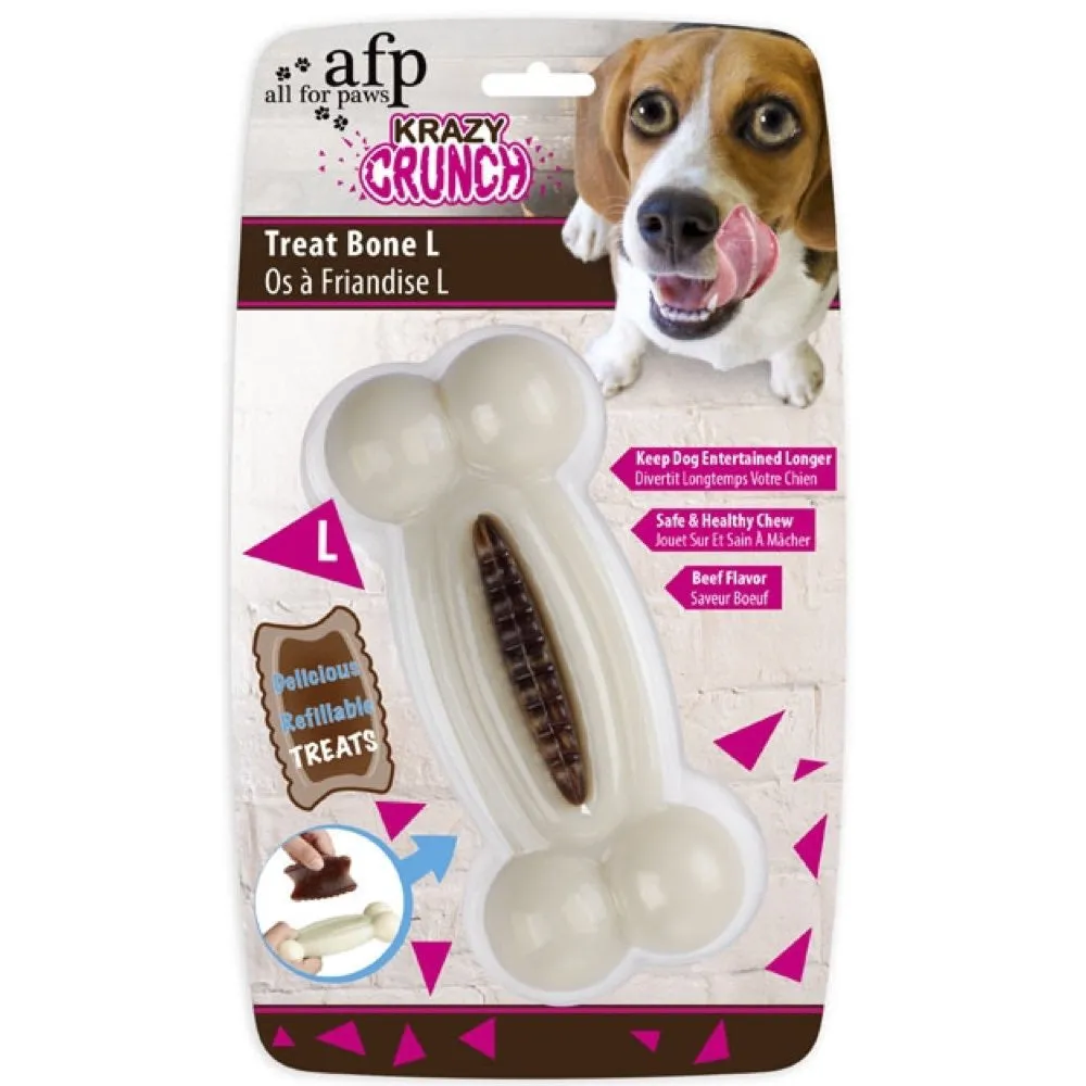 All For Paws Krazy Crunch Treat Bone Dog Toy
