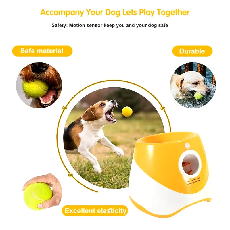 Automatic Dog Tennis Ball Launcher with 6 Balls
