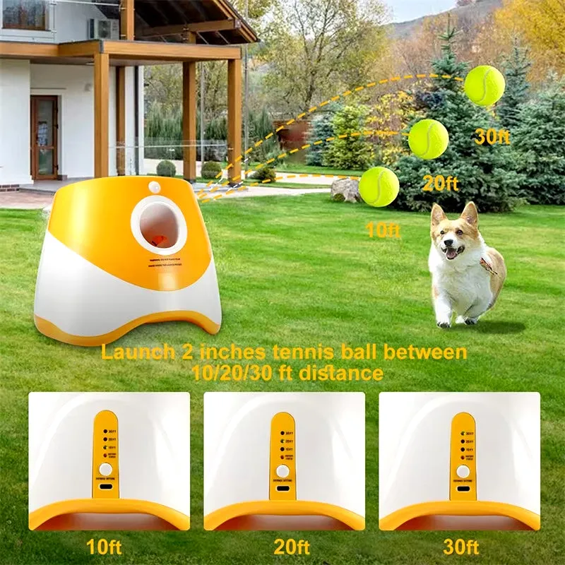 Automatic Dog Tennis Ball Launcher with 6 Balls
