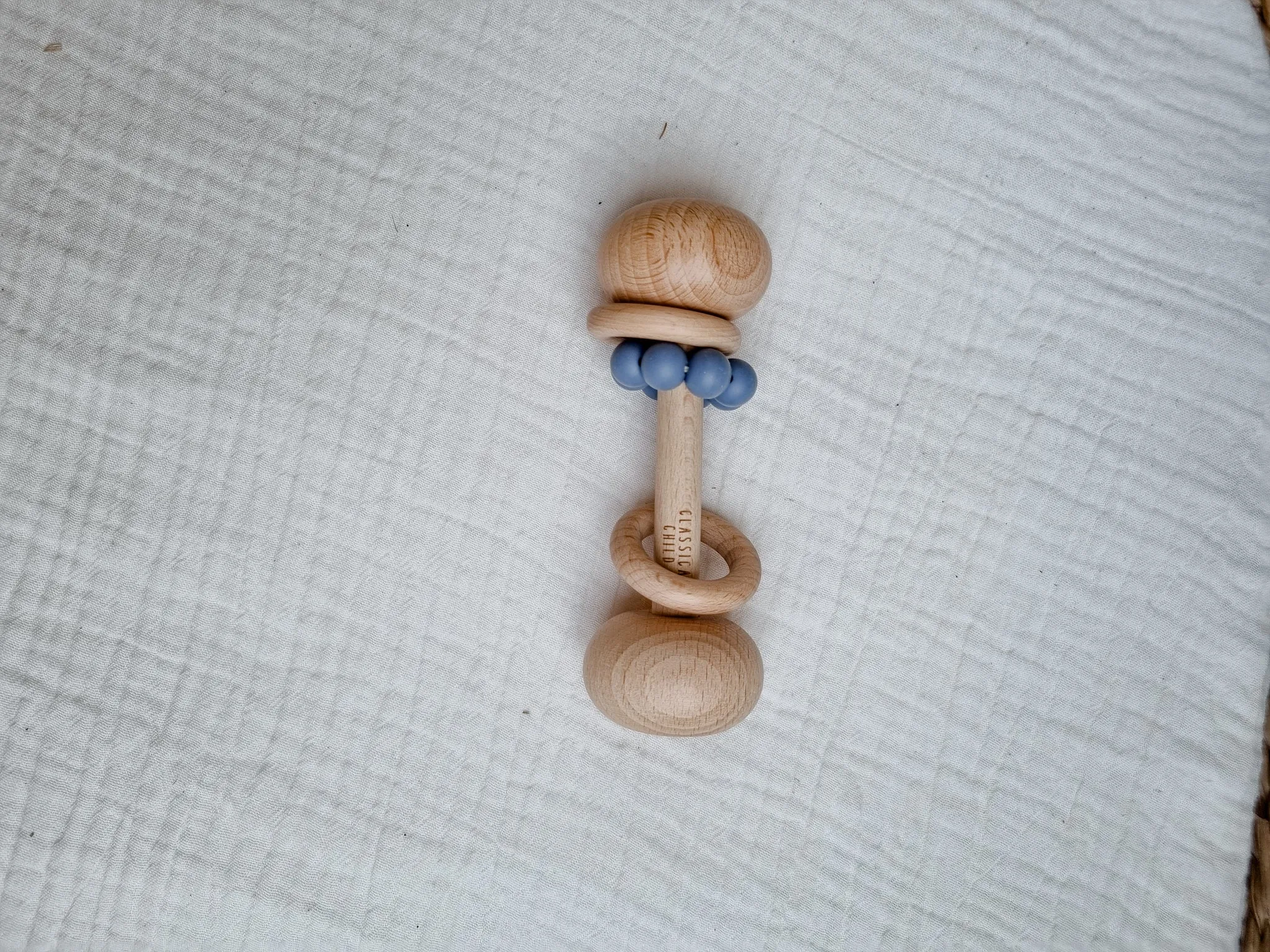 Beech & Silicone Rattle