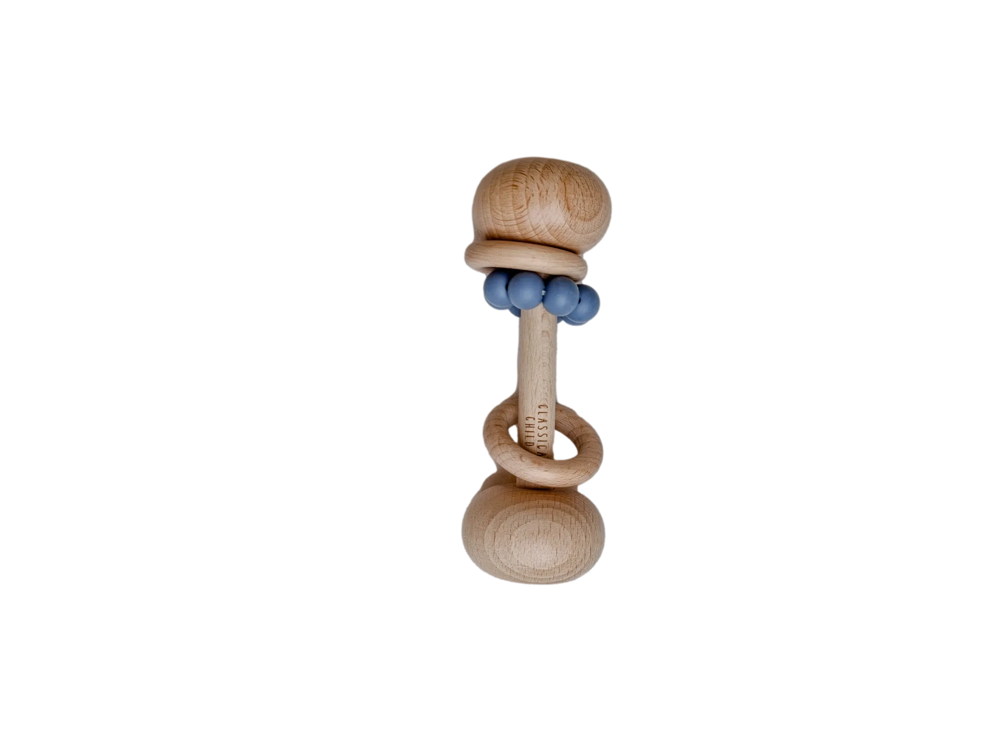 Beech & Silicone Rattle