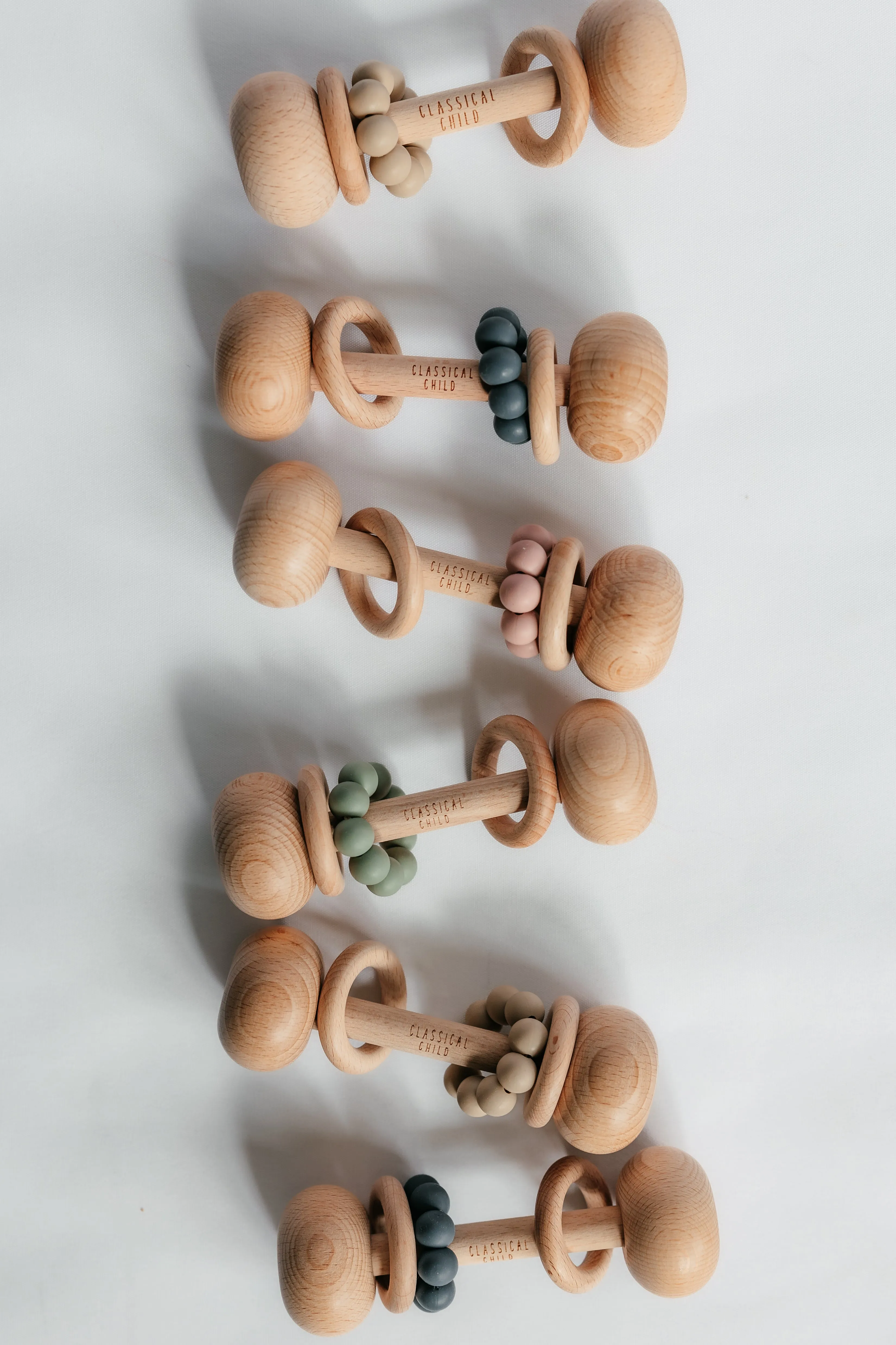 Beech & Silicone Rattle
