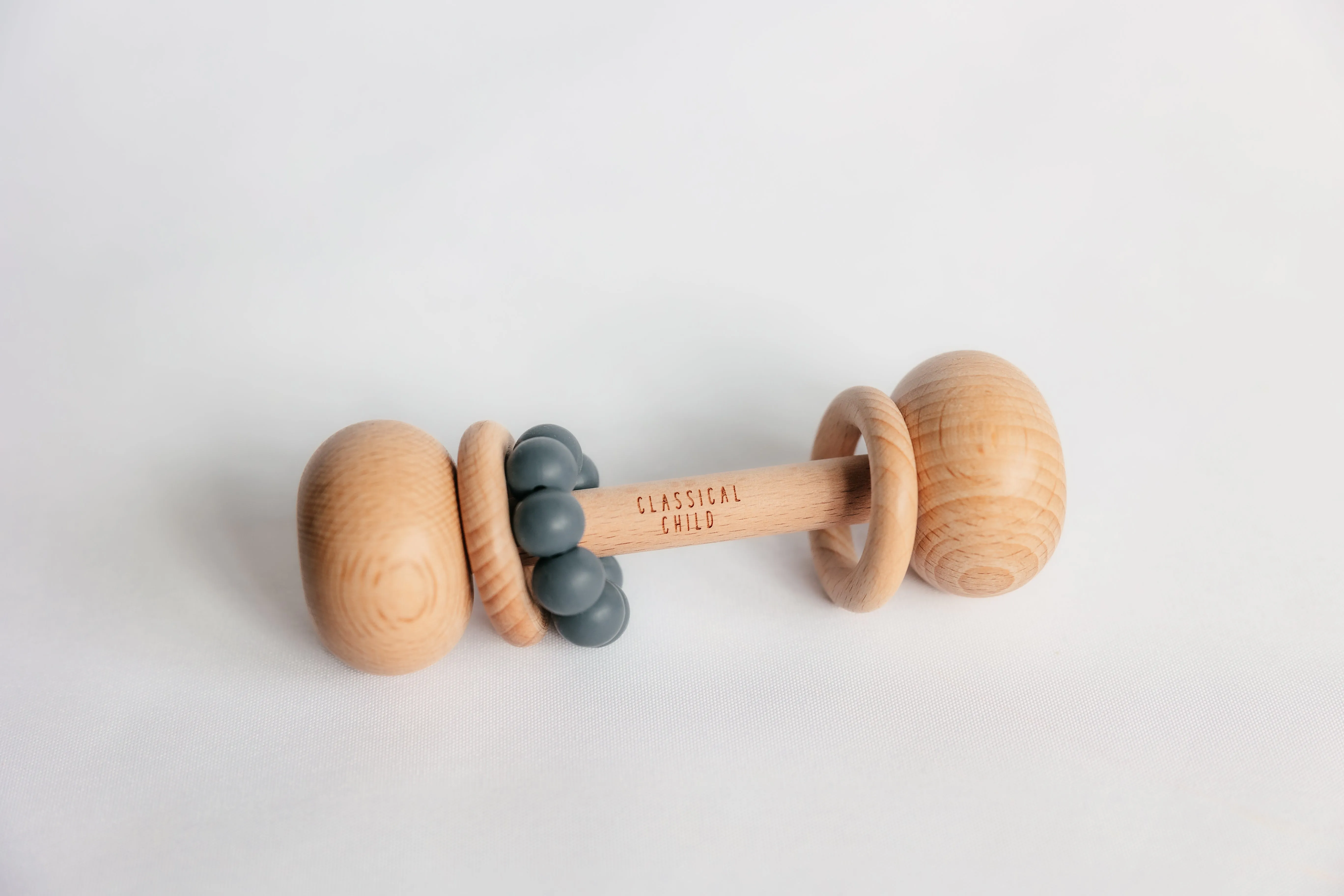 Beech & Silicone Rattle