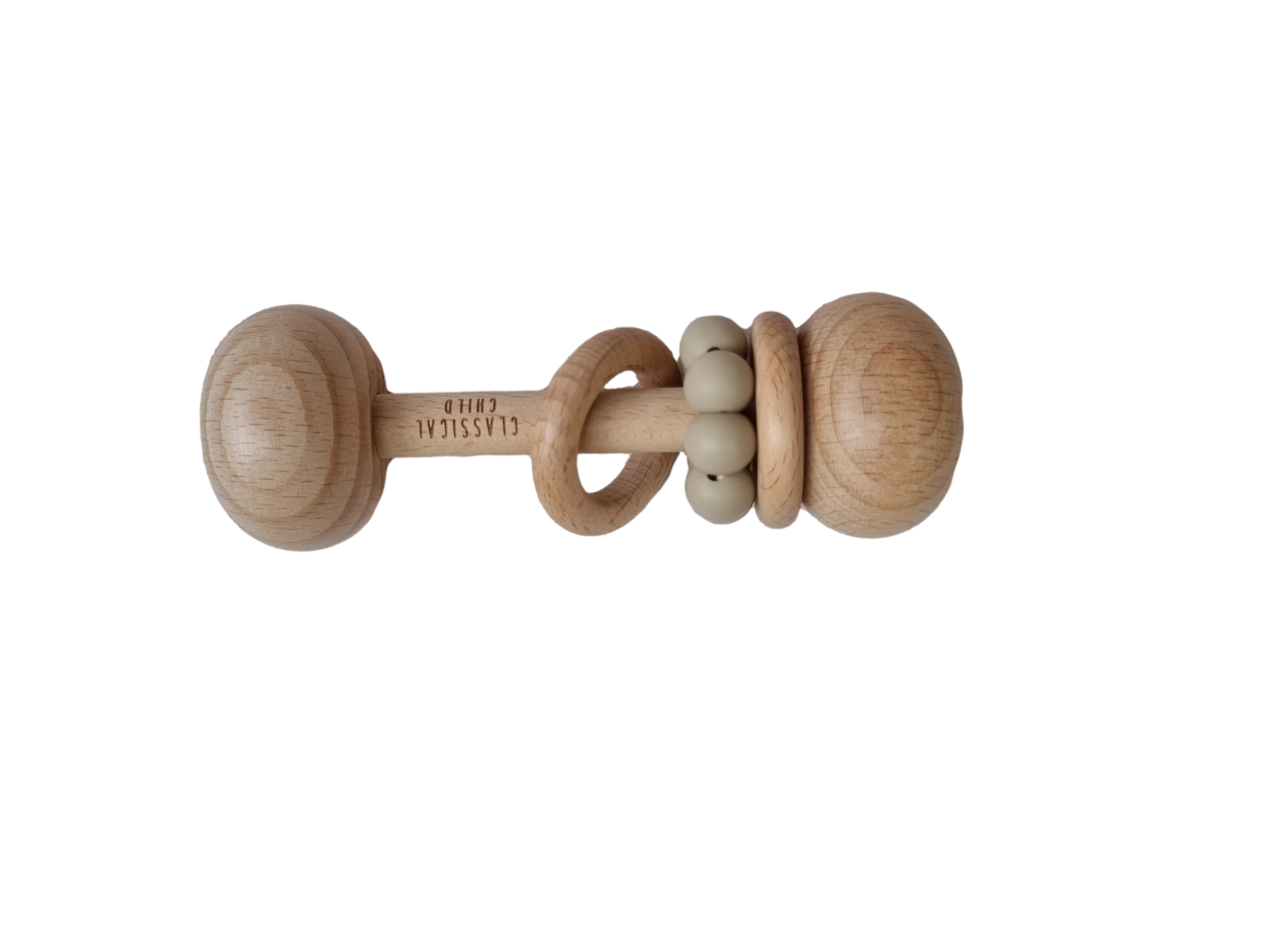 Beech & Silicone Rattle