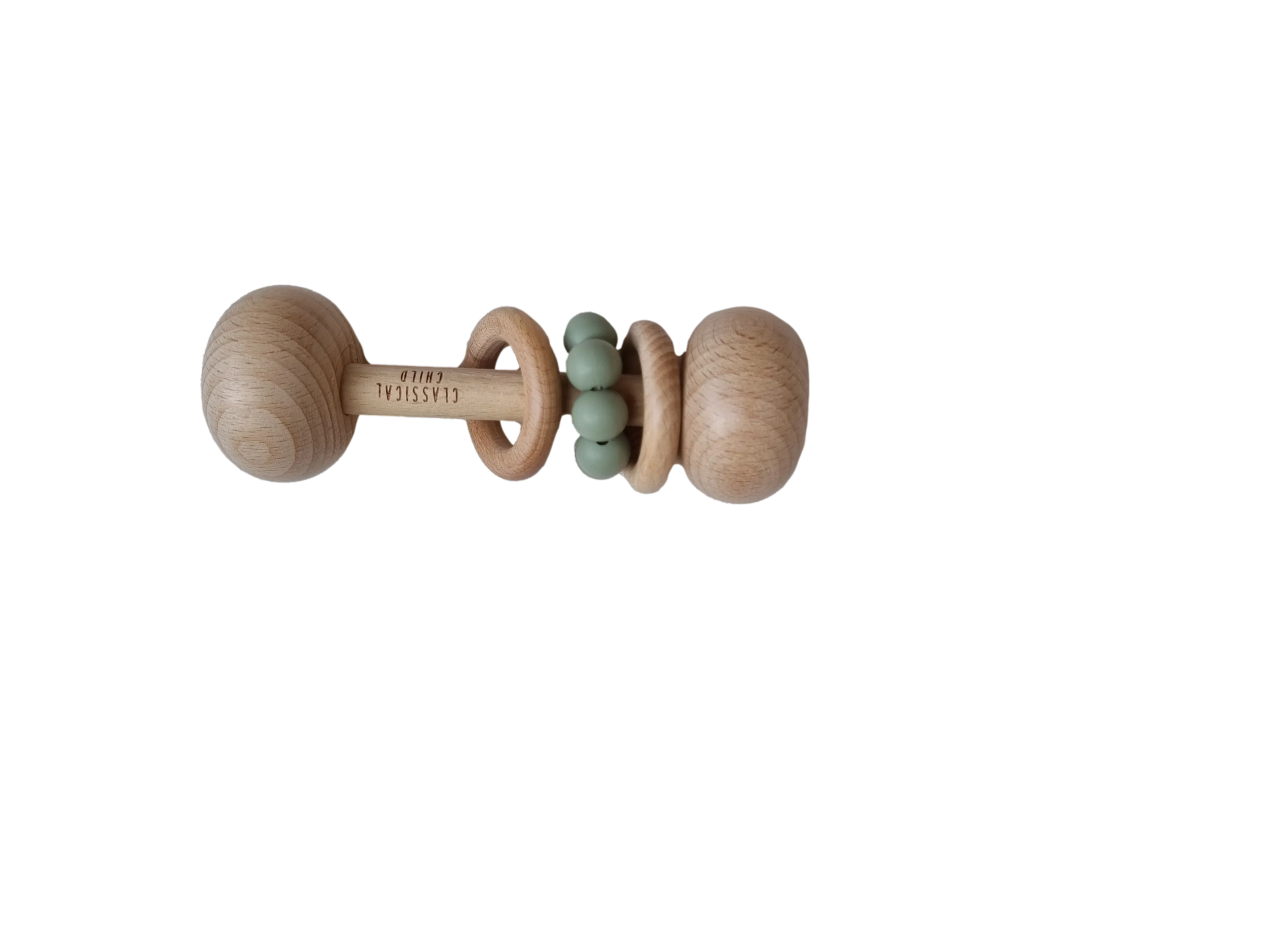 Beech & Silicone Rattle