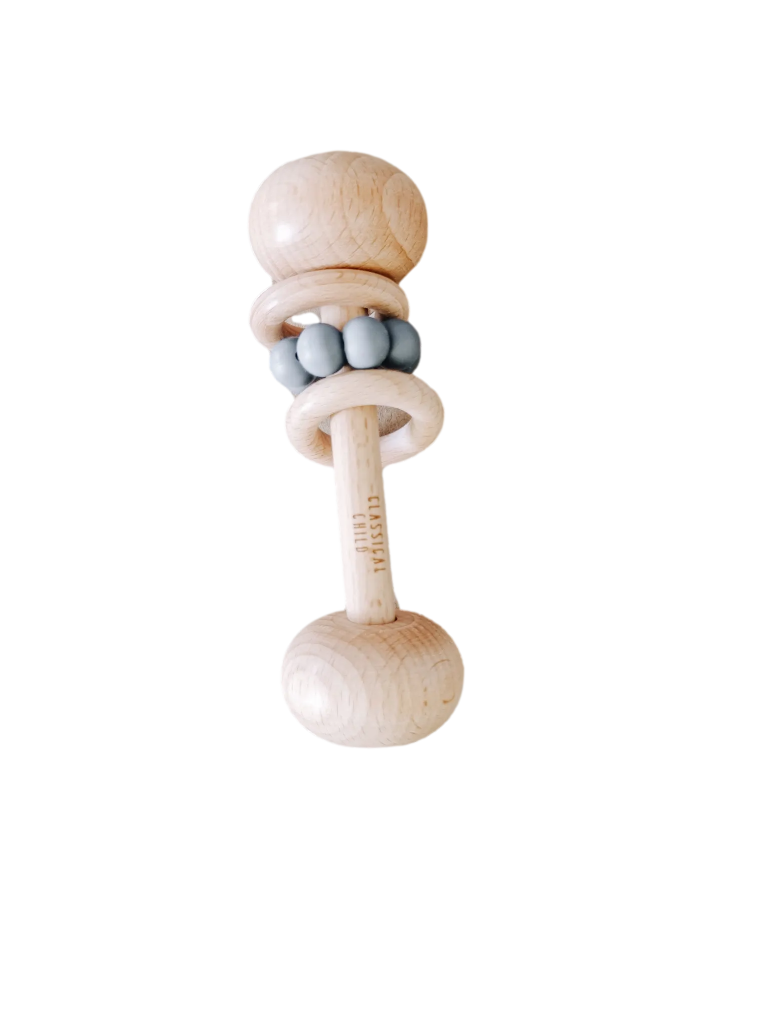 Beech & Silicone Rattle