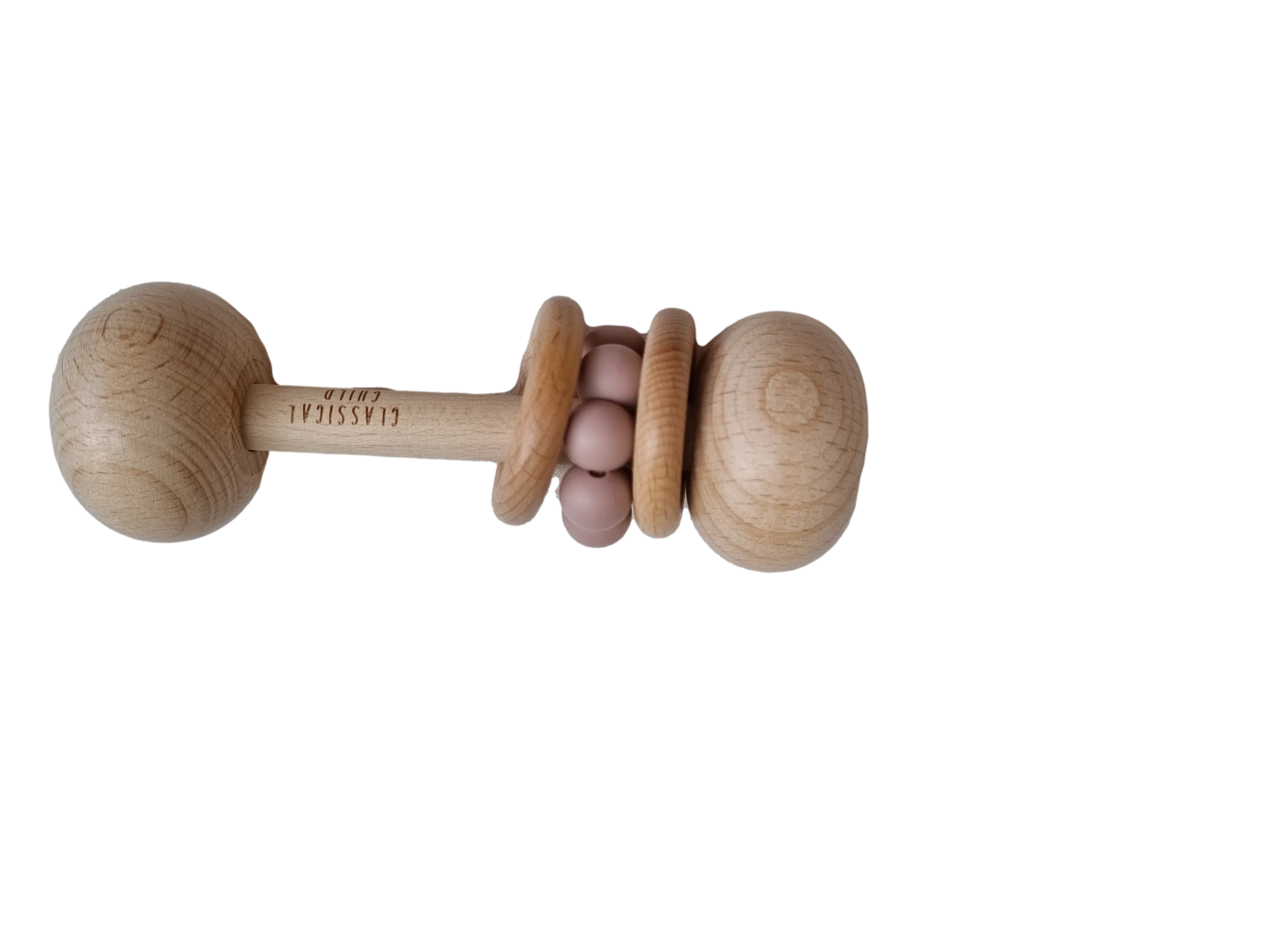 Beech & Silicone Rattle