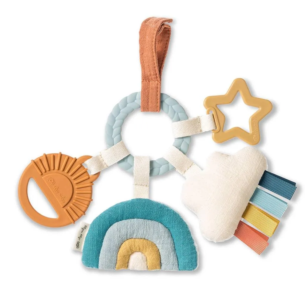 Bitzy Busy Ring Teething Activity Toy: Rainbow