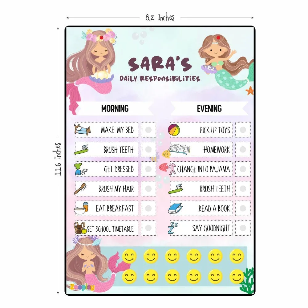 Daily Reward Chart Personalised    Mermaid Cove