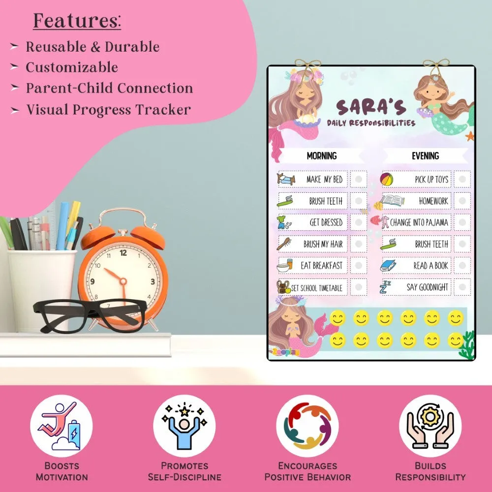 Daily Reward Chart Personalised    Mermaid Cove