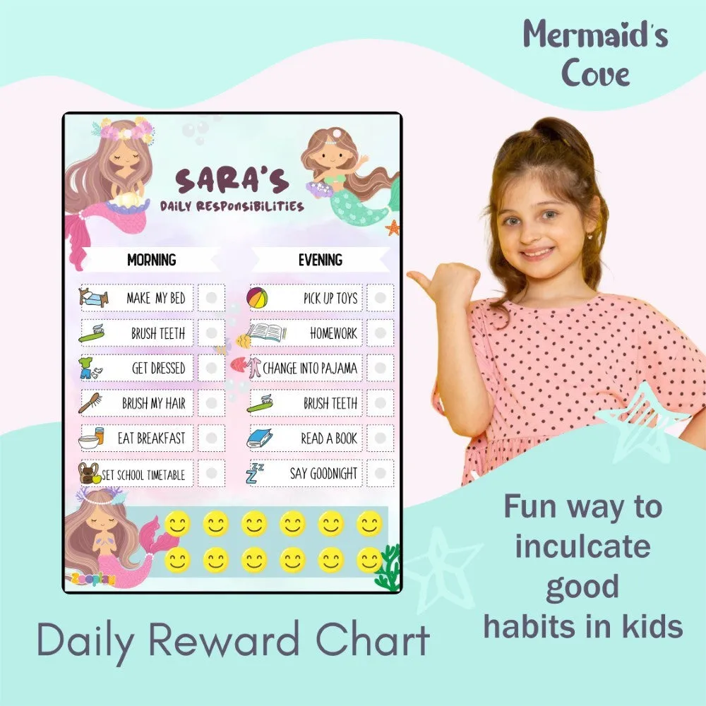 Daily Reward Chart Personalised    Mermaid Cove