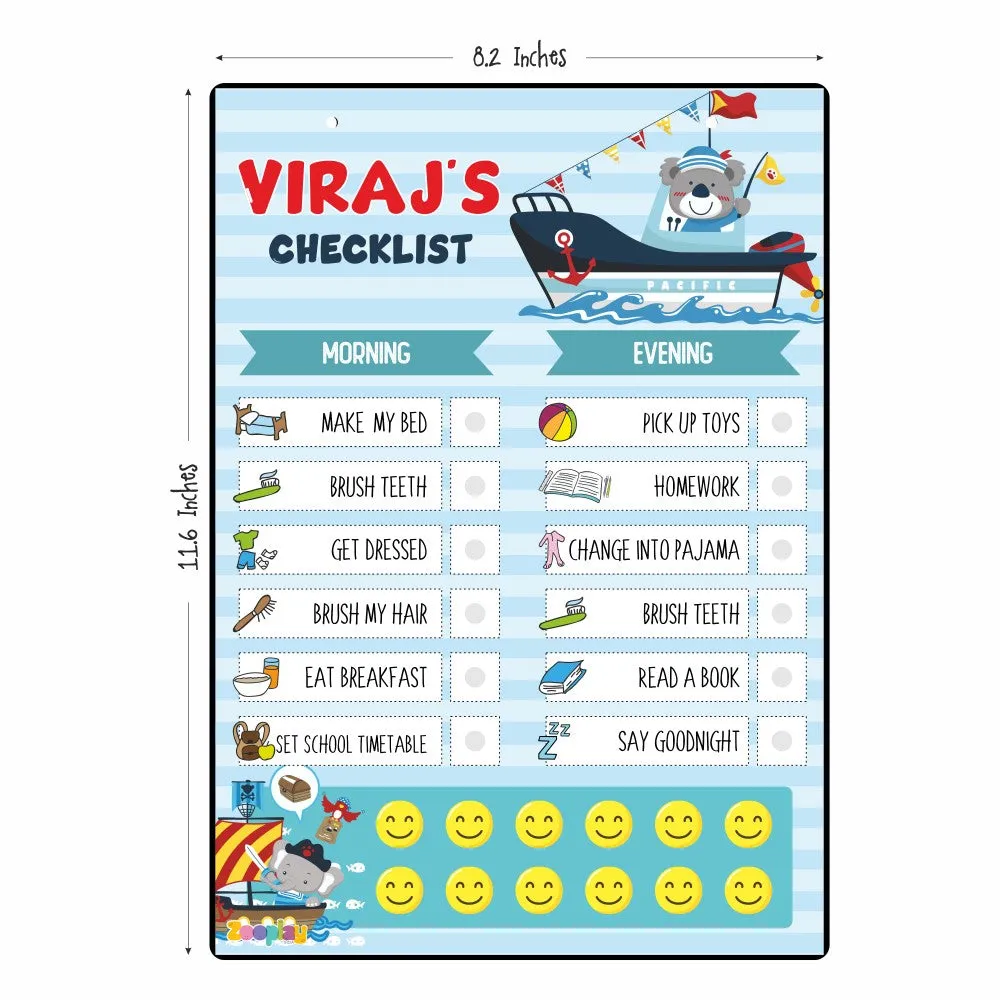 Daily Reward Chart Personalised    Sailor