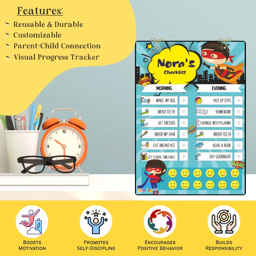 Daily Reward Chart Personalised    Superkid edition