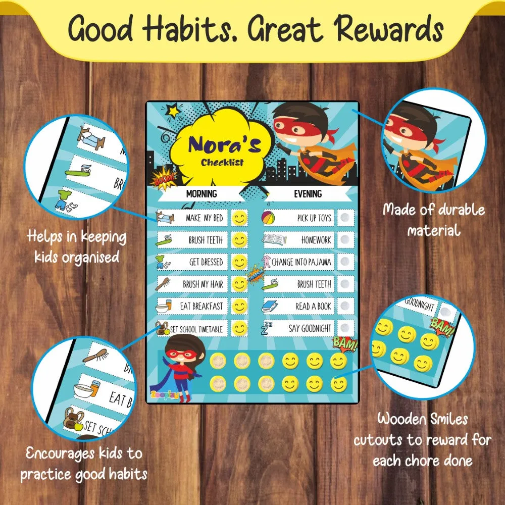 Daily Reward Chart Personalised    Superkid edition