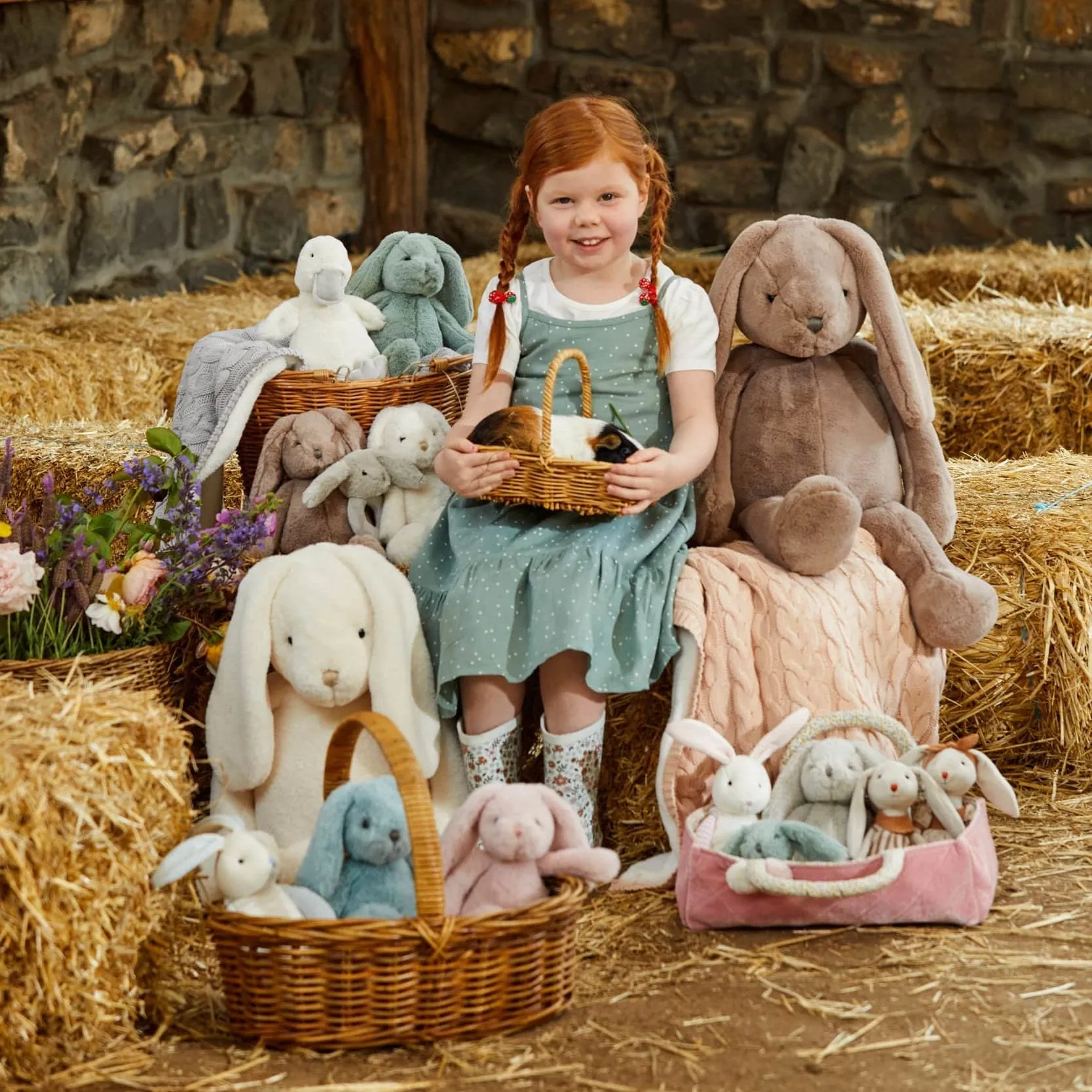 Extra Large Bunny Taupe Soft Toy by Jiggle & Giggle
