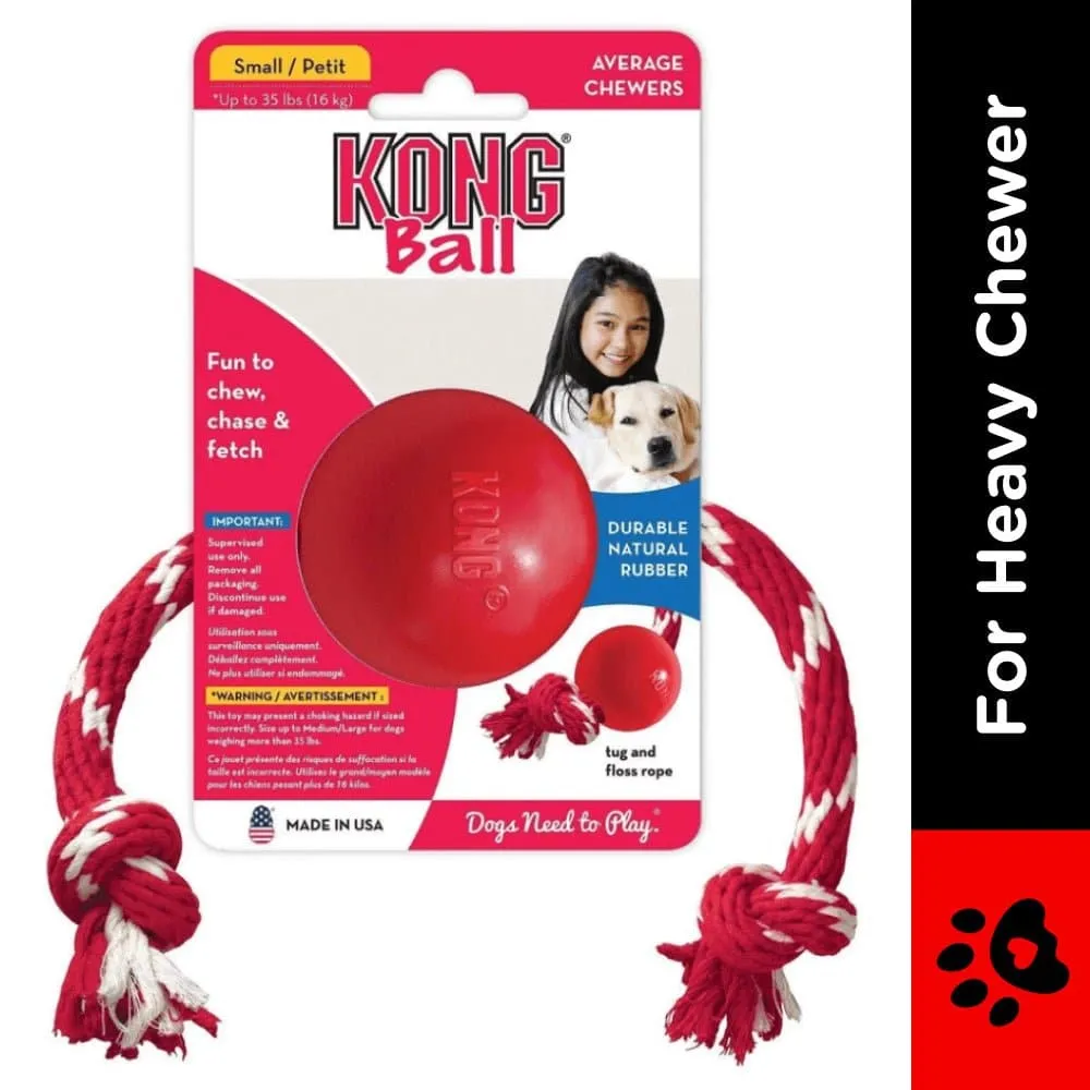 Kong Ball With Rope Toy for Dogs