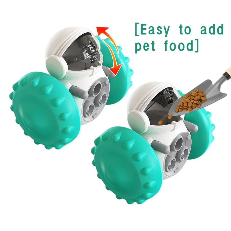 Robot Tumbler Treat Dispenser Interactive Toy