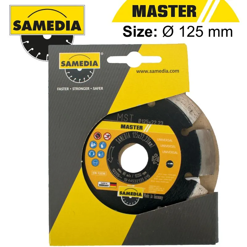 SAMEDIA DIAMOND BLADE 125MM X 22.23 SEGMENTED IND MULTI PURPOSE MASTER MST SAM300055