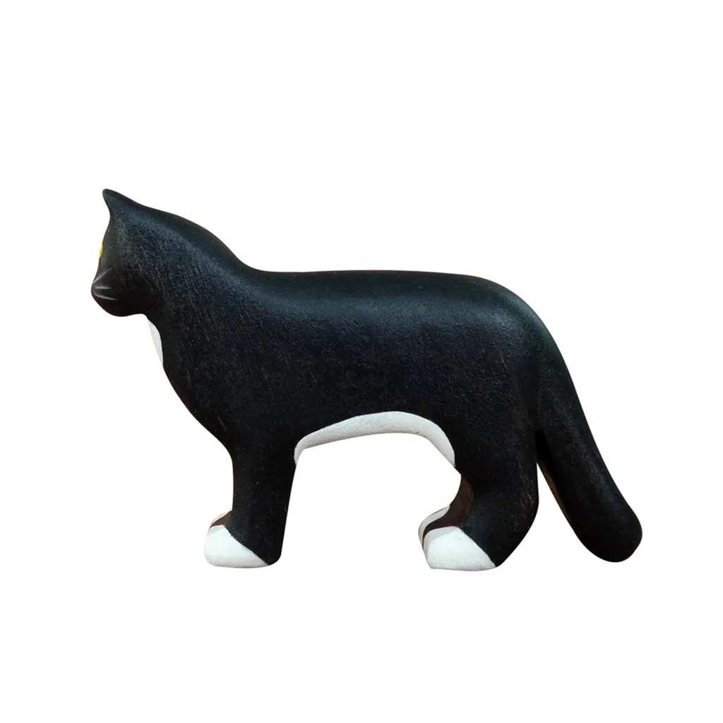Wooden Cat - Black